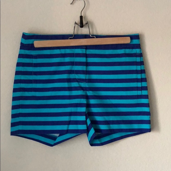 \J. Crew\• NWT Striped Short in Bright Ocean - Picture 2 of 9